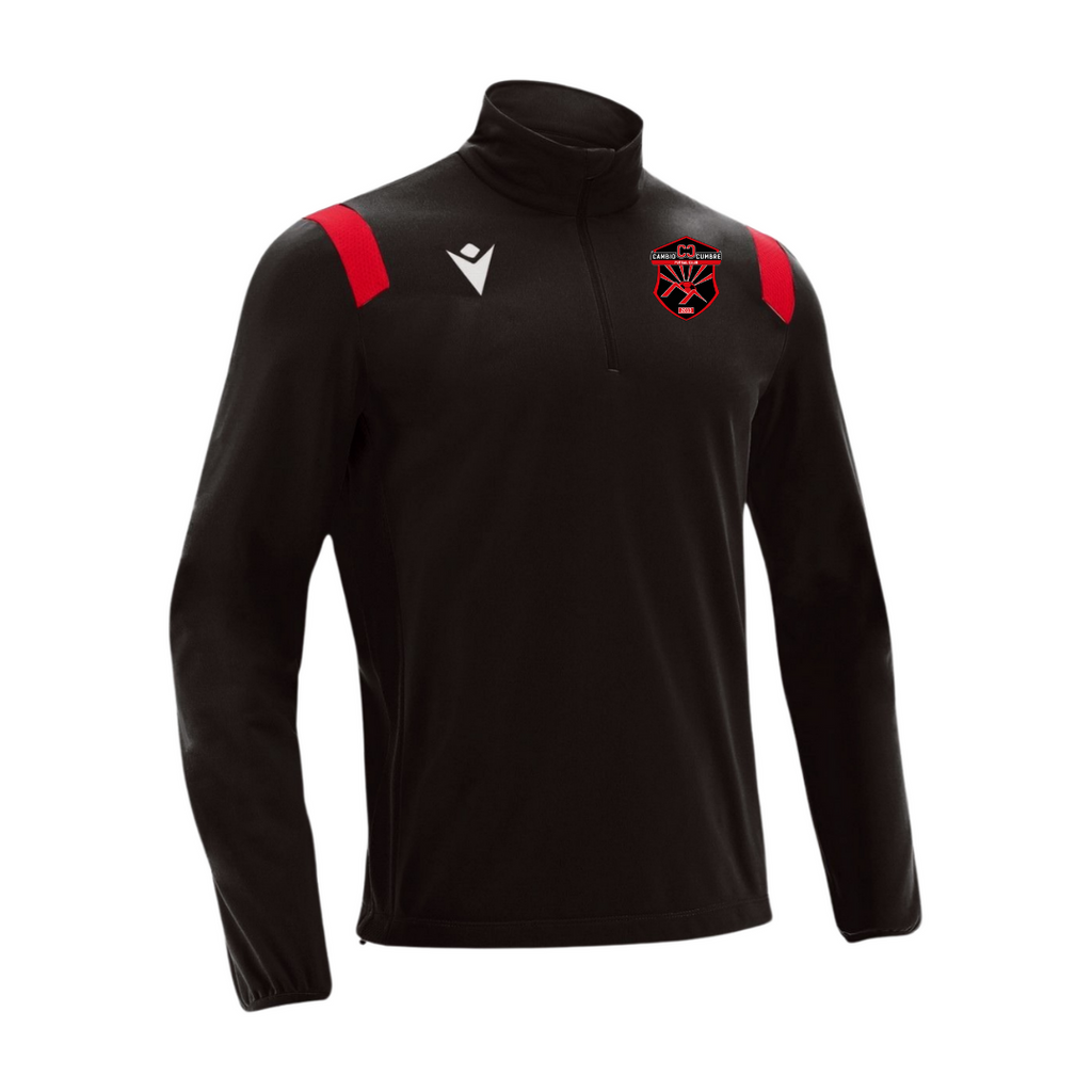 Rockingham Cambio Cumbre FC Gange 1/4 Zip LOGO Top BLK